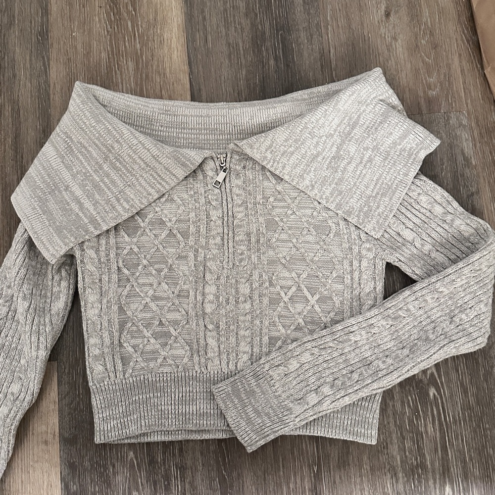 Cotton On Light Gray Knit Cardigan